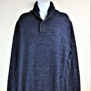 Goodiellow & Co Blue Quarter Button Down Sweater L